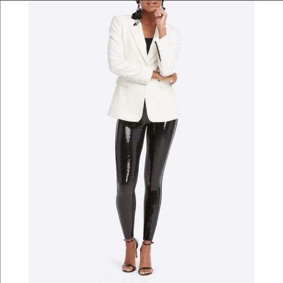 Spanx Faux Leather Sequin Leggings